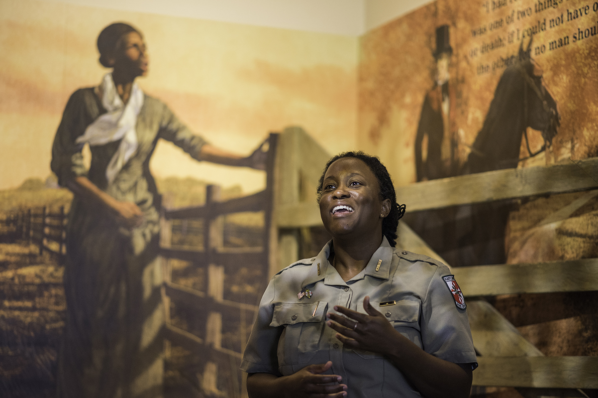 Harriet Tubman Underground Railroad Visitor Center with Ranger