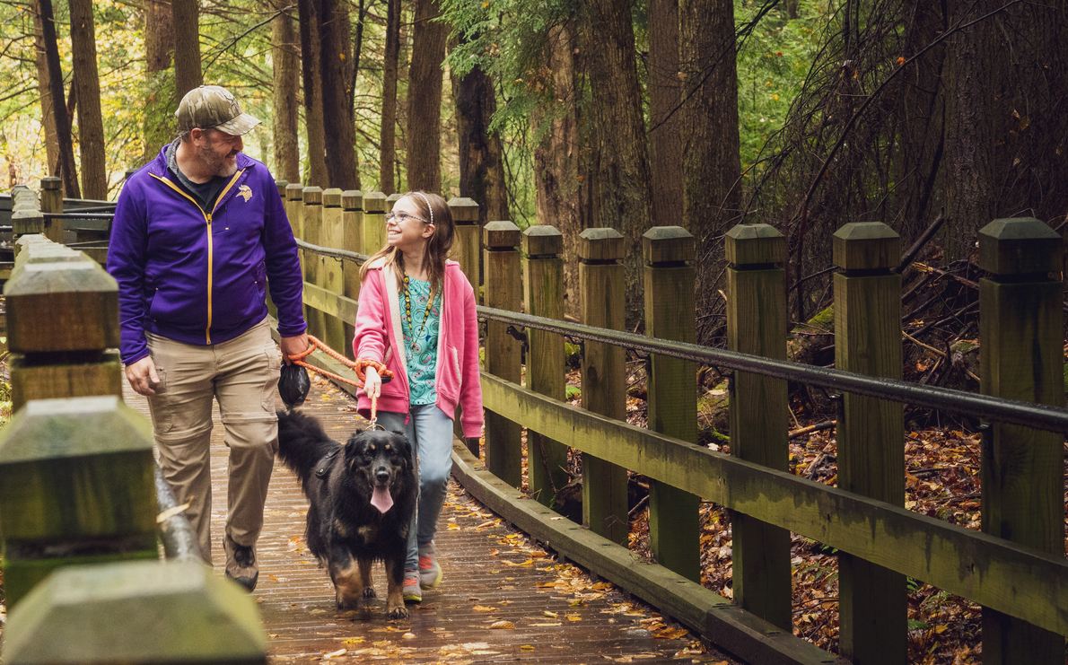 Family with Dog at Swallow Falls