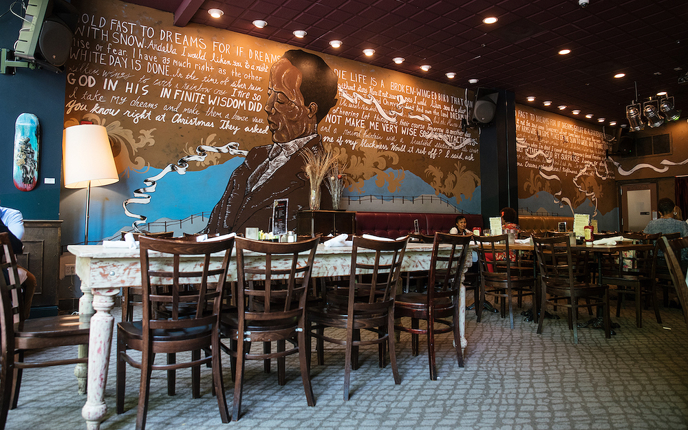 Interior seating at the Busboys and Poets
