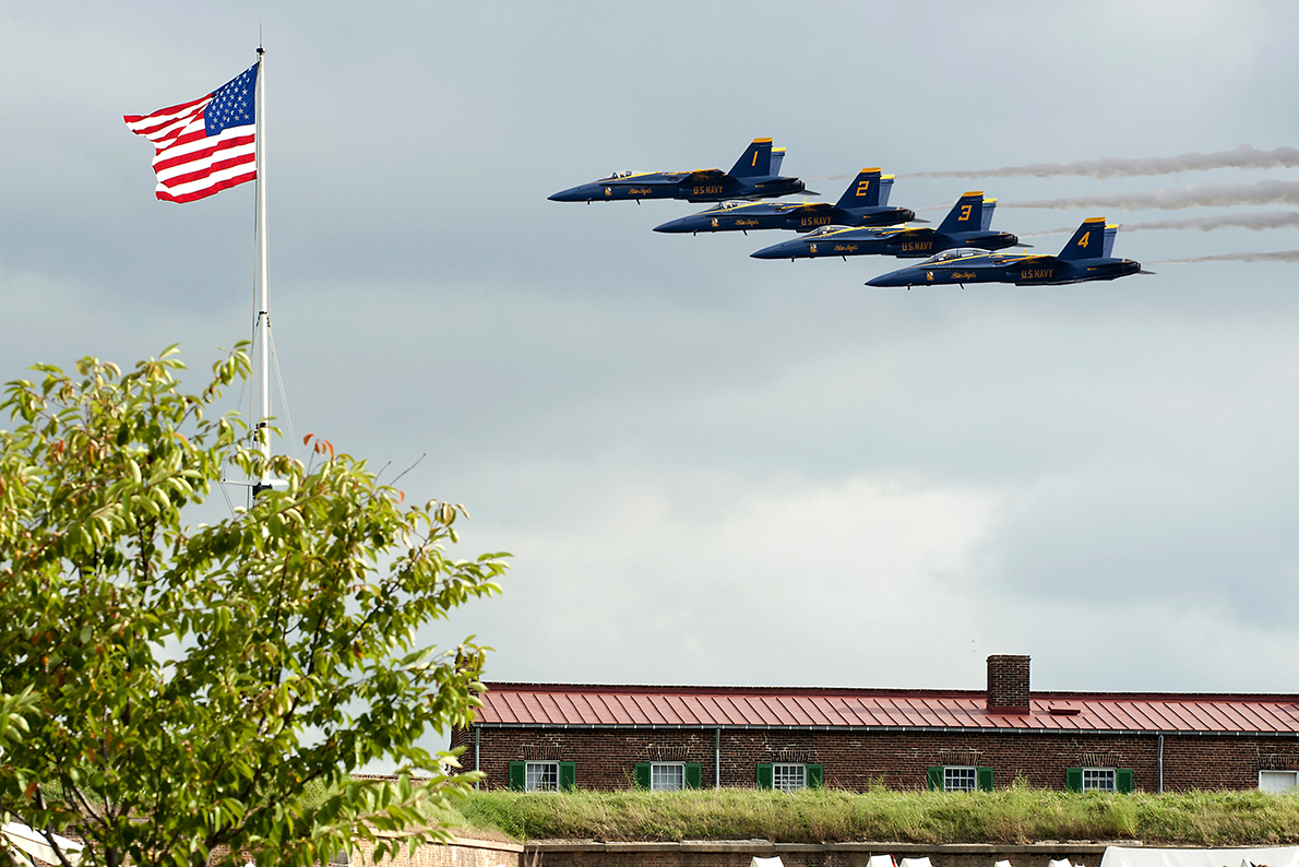 Blue Angels Fly by Fort McHenry