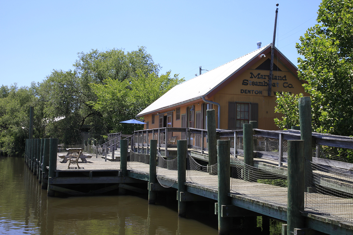 The Denton Steamboat Wharf once berthed steamboats which would carry freight and passengers headed for Baltimore.
