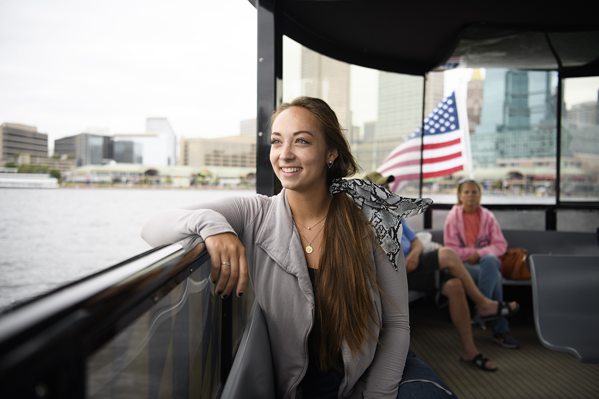 A ride on the water taxi is a great way to experience the Baltimore waterfront and its skyline and visit Historic Fells Point.
