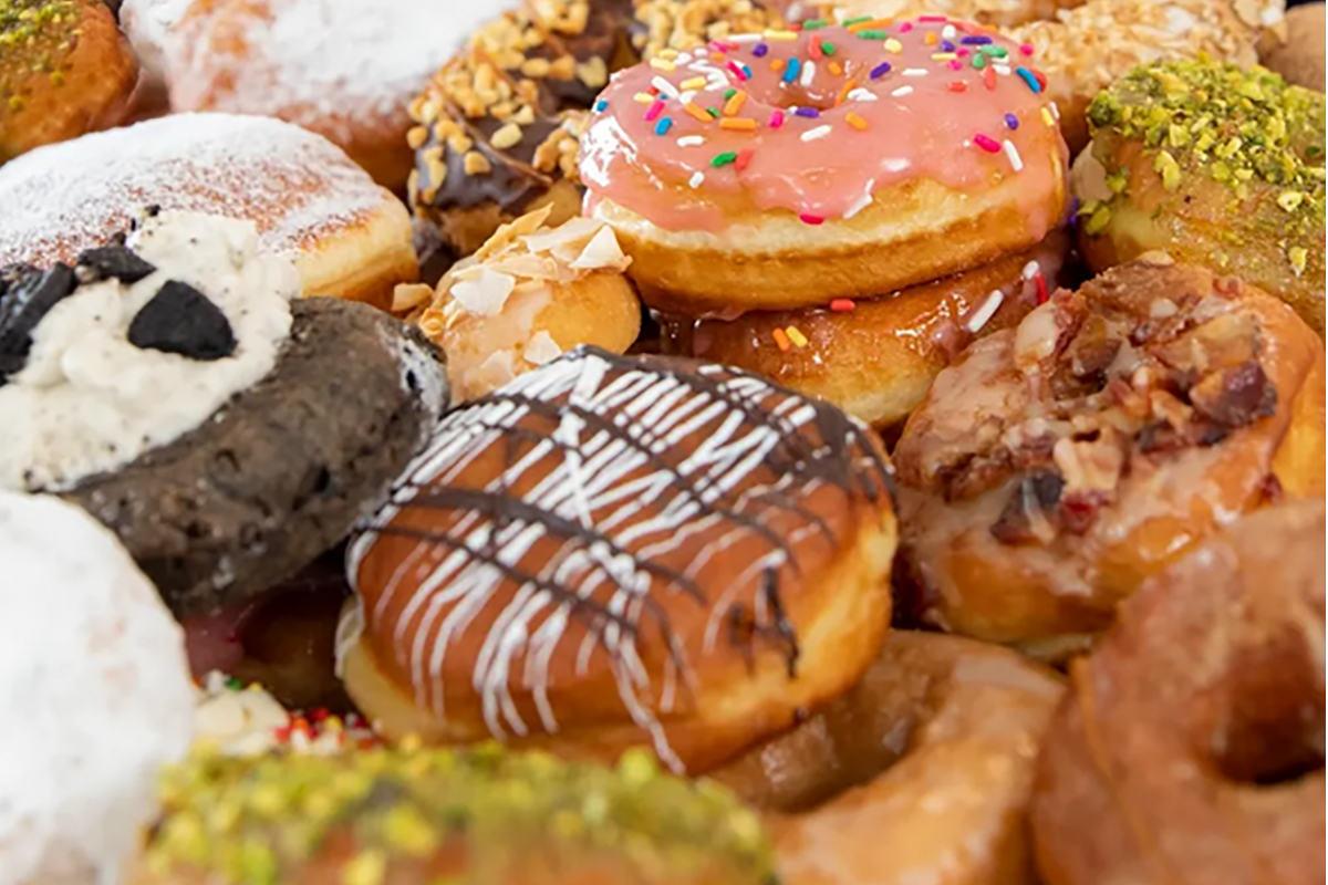 Picture of donuts made by the Chesapeake Doughnut Factory