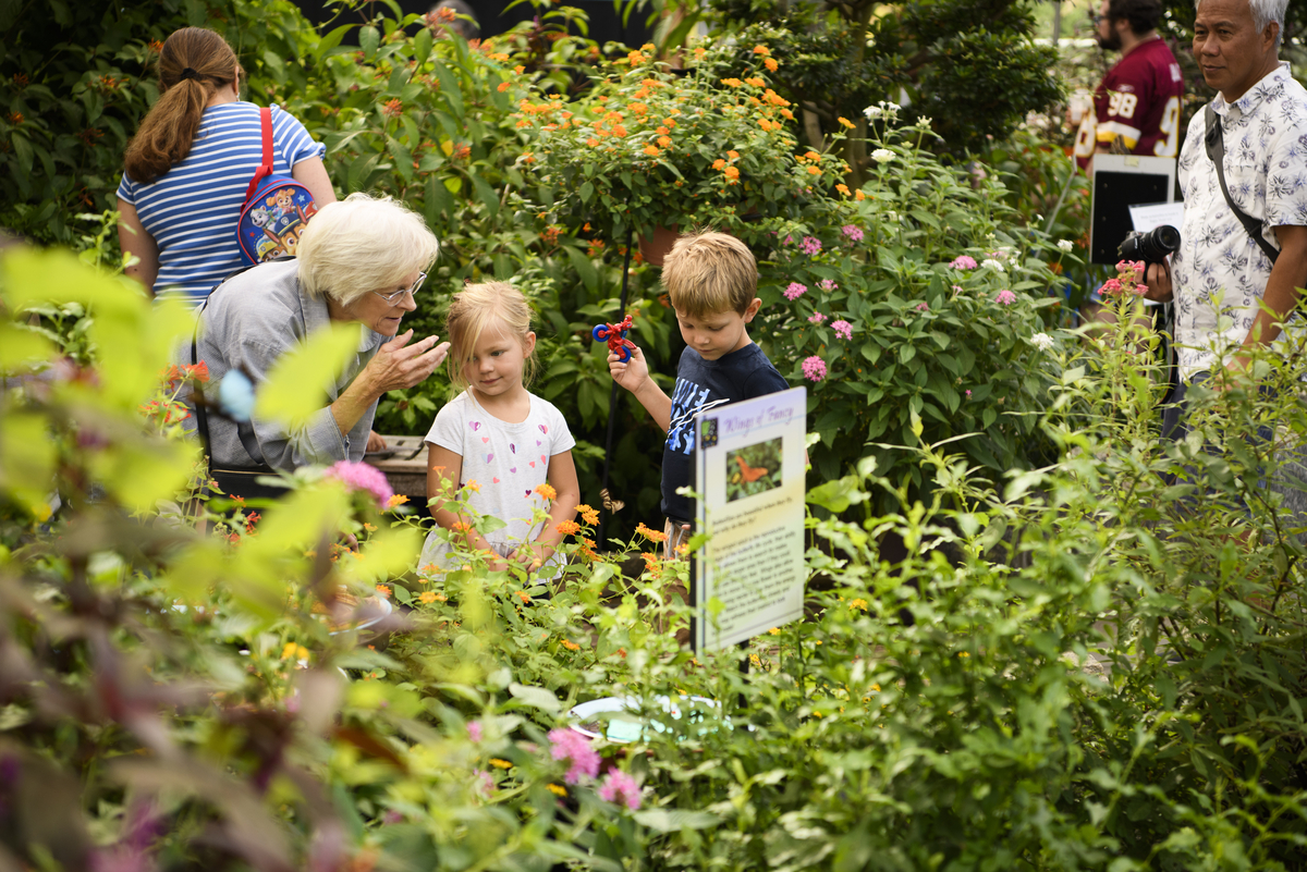 Family at Brookside Gardens in Wheaton
