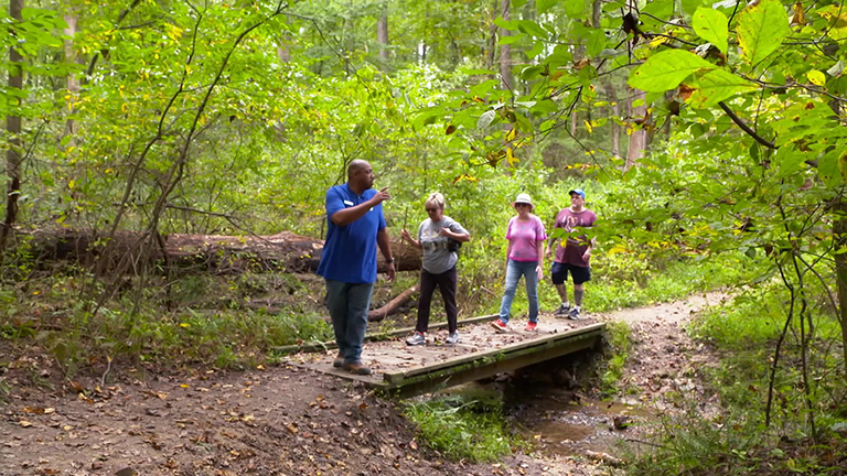 Woodlawn Manor Cultural Park's Underground Railroad Experience Trail.