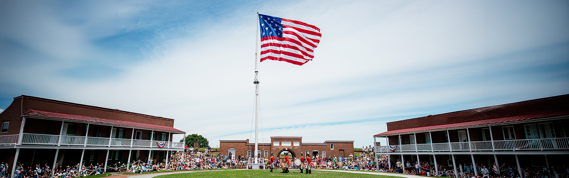 Spectators enjoying the flag raising ceremony at Fort McHenry