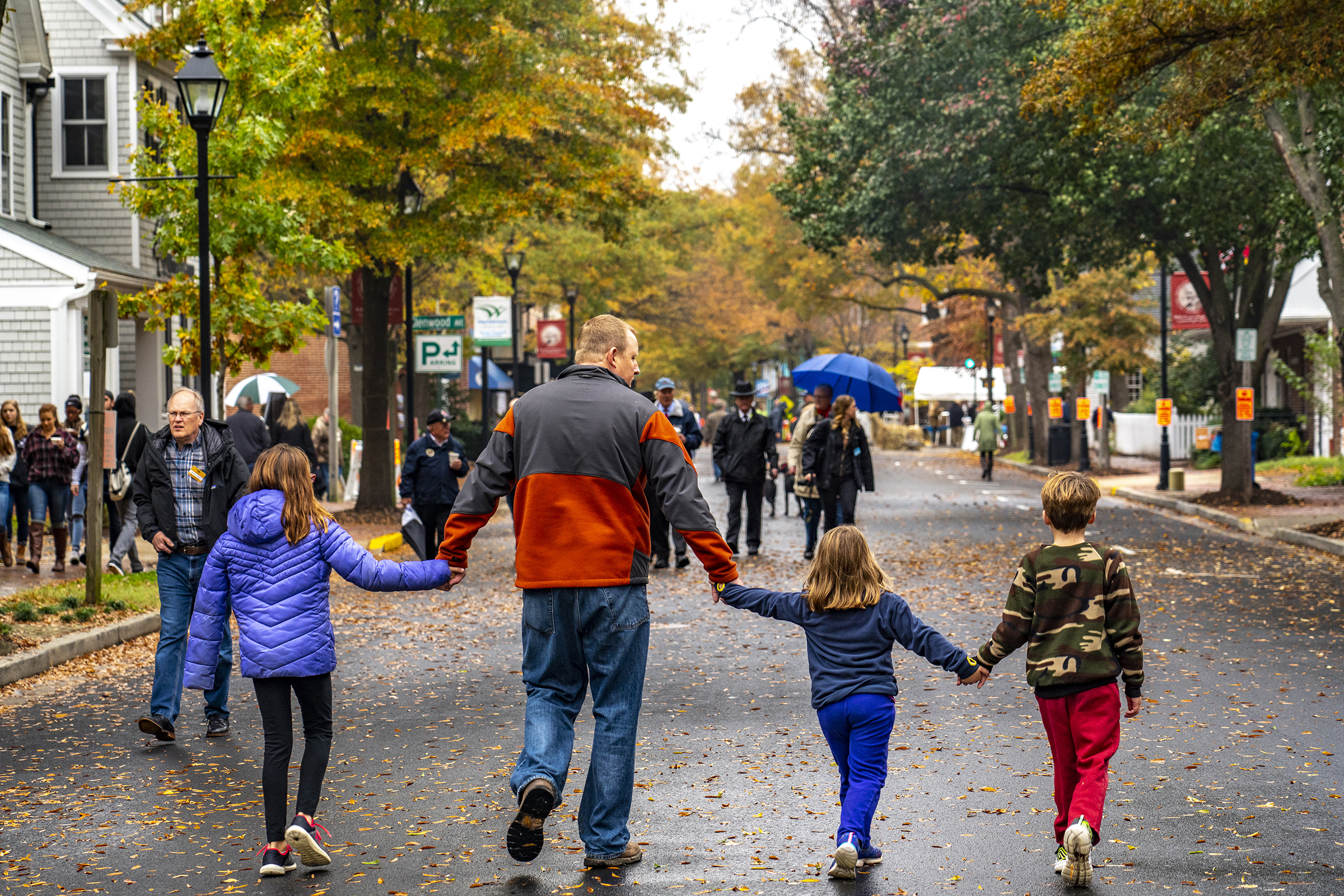 Family enjoying the Waterfowl Festival in Easton