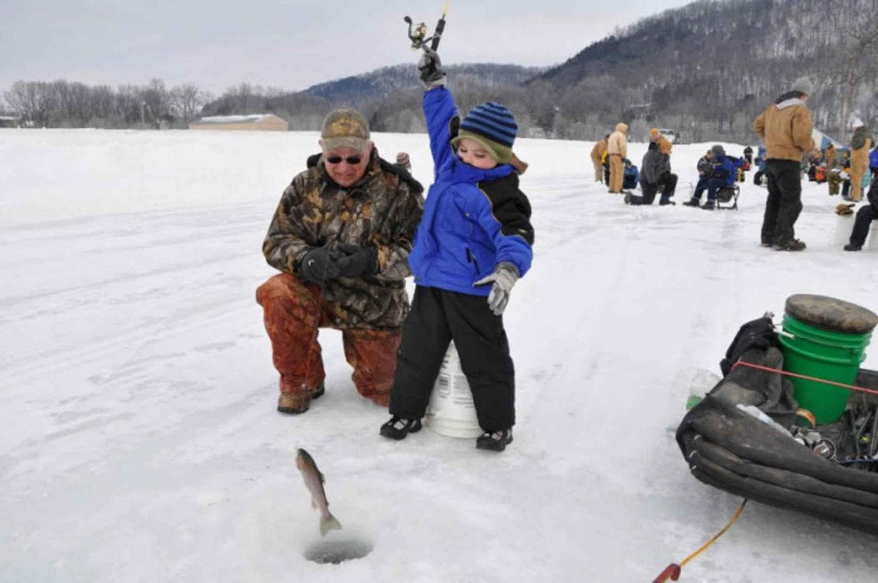 Ice Fishing at Deep Creek Lake