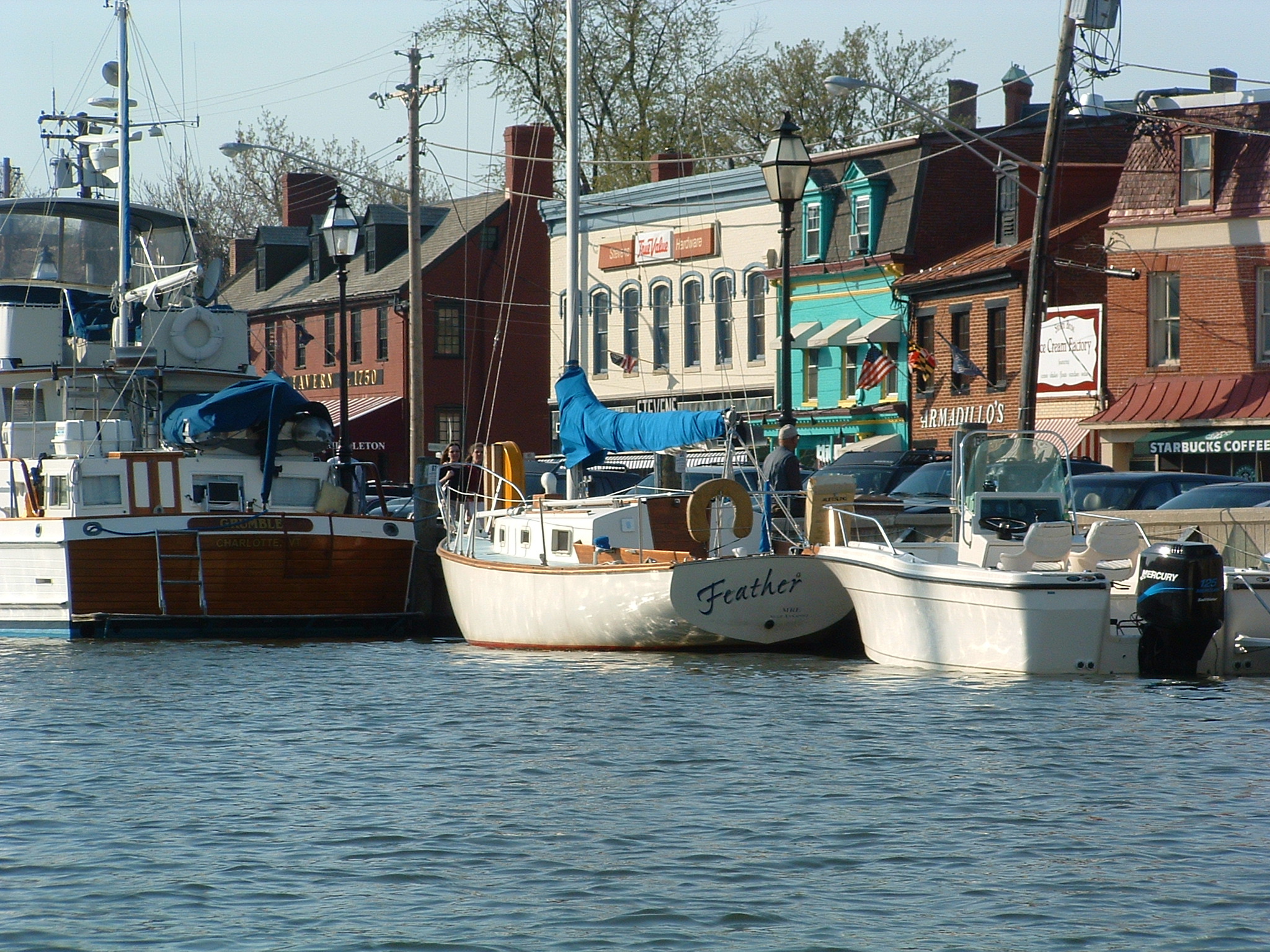 Cruise up in your boat to Ego Alley, or come on foot and marvel at the beautiful boats.