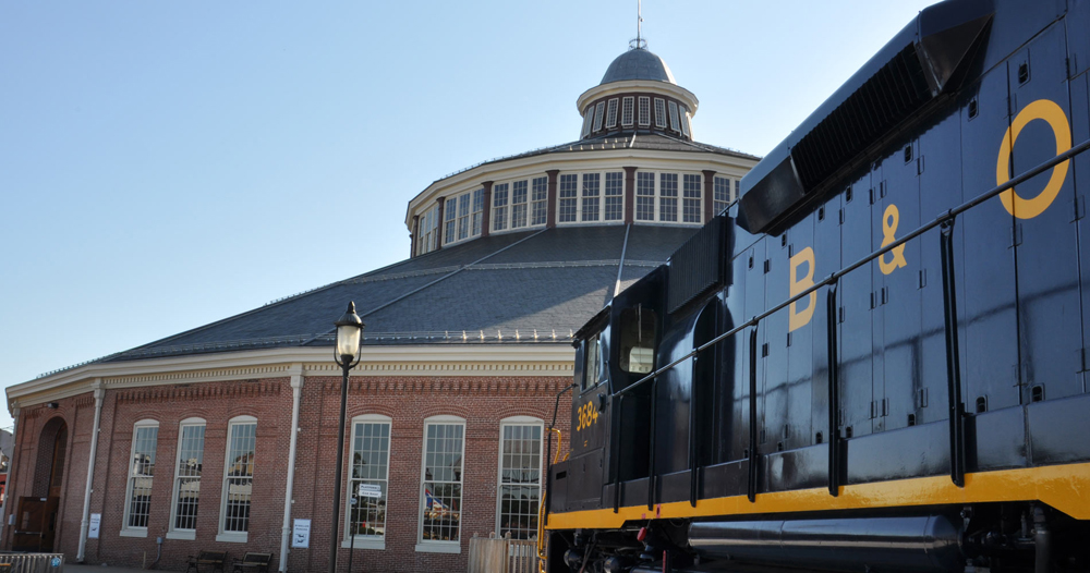 B&O Railroad Museum Roundhouse and Train