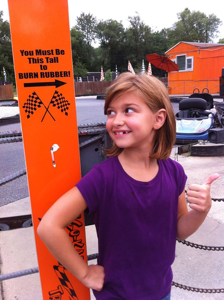 Girl getting ready to ride in GoKart