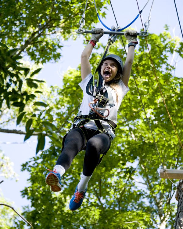 girl on zipline