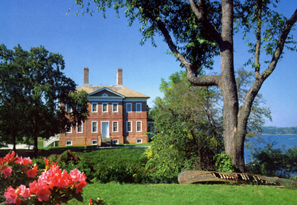 Old brick building on the water