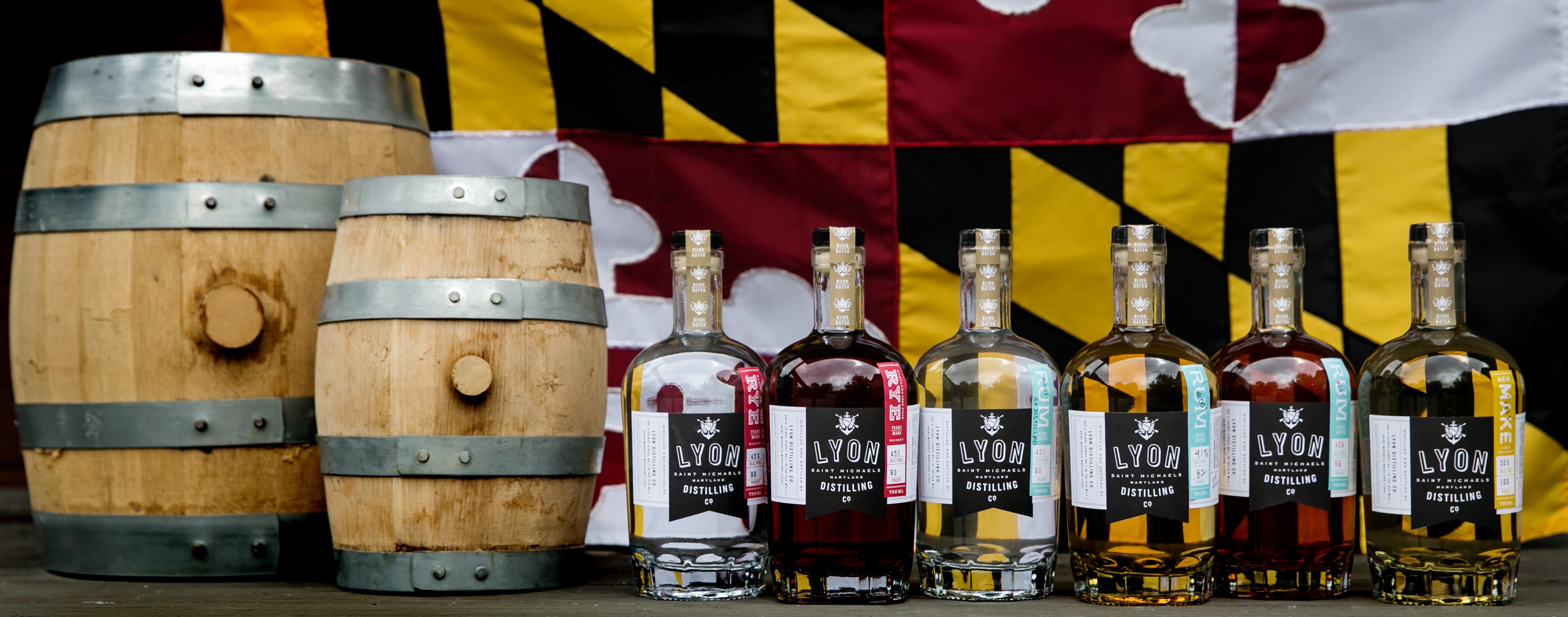 Bottles of Lyon Distilling Rum 