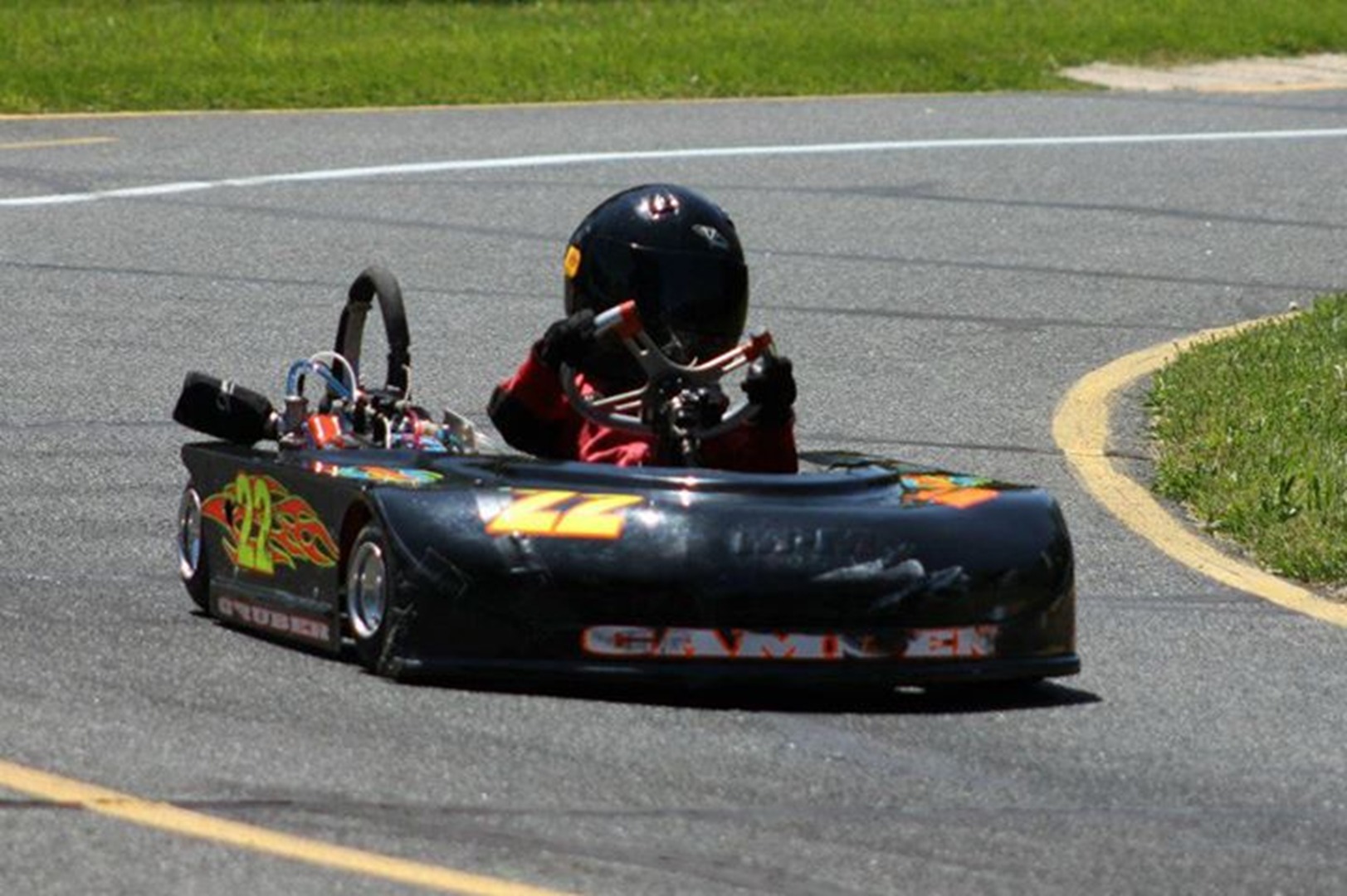 Child driving a Go Kart