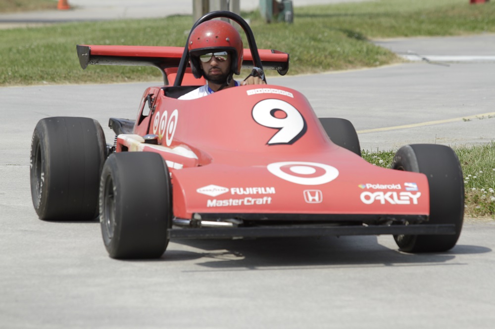 Man riding in Go Kart