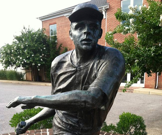 Statue of baseball player