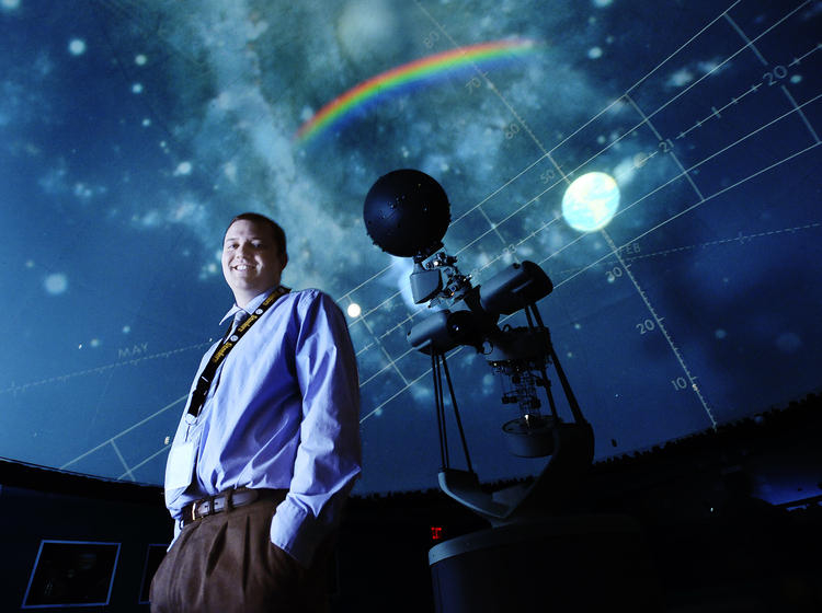 Chris Kopco at the William Brish Planetarium