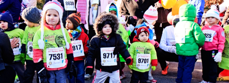 Young kids in turkey trot