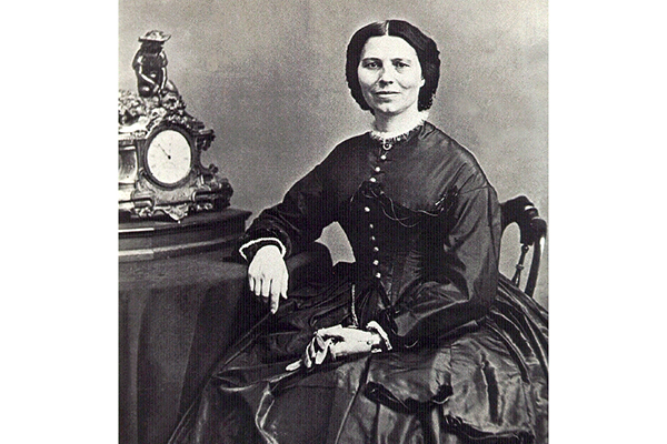 Clara Barton in 1865 by Mathew Brady