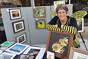 Artist Kathy Green from Crisfield displaying her art