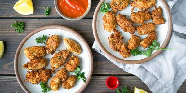 plates of fried oysters