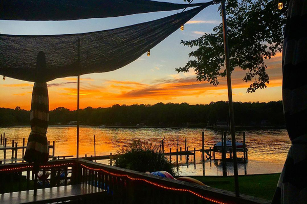 Deck of Island View Waterfront Cafe