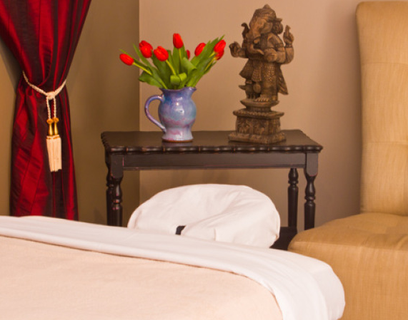 Interior of a treatment room at Even Keel Spa in Annapolis