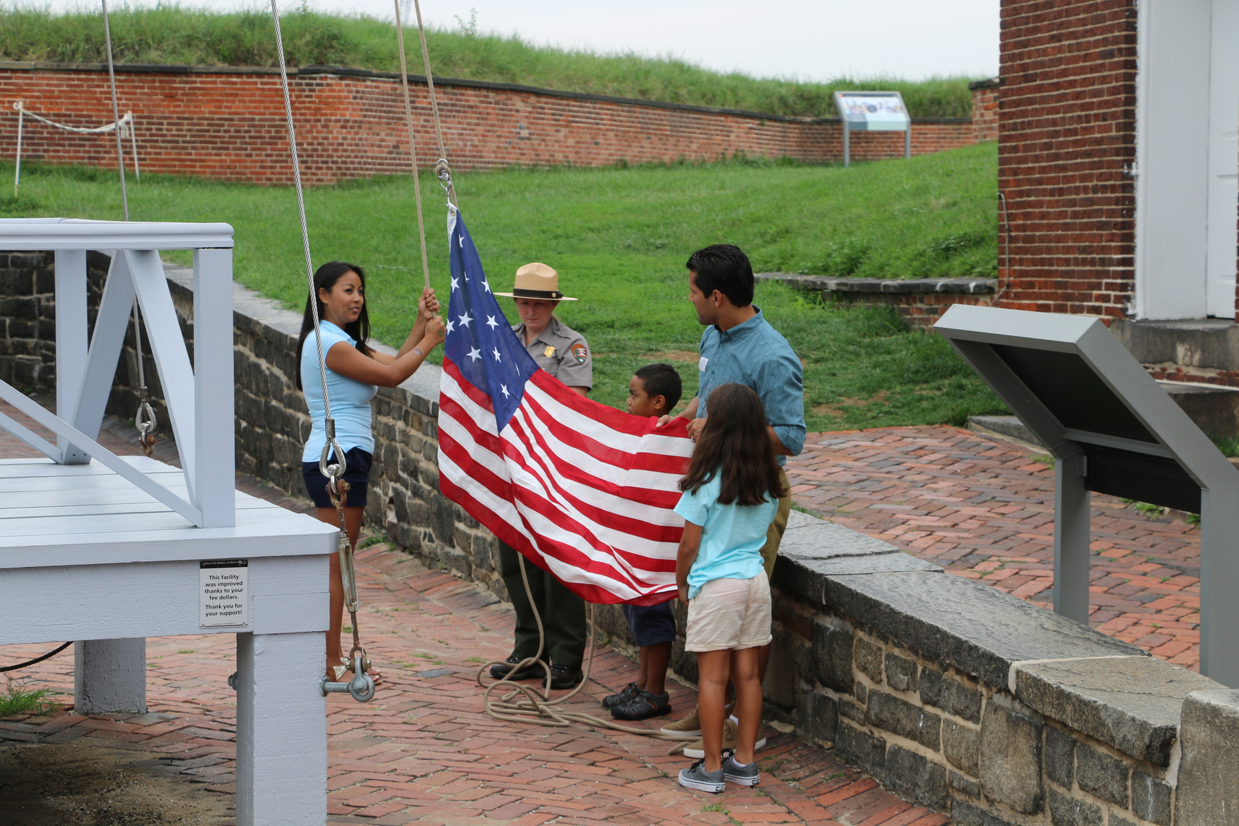 Raising the Flag at Fort McHenry National Monument and Historic Shrine