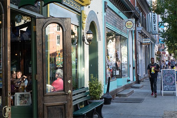 Downtown Frederick's retail area