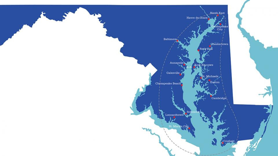 Chesapeake Bay Maryland Map