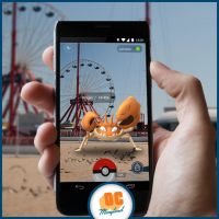 Person Playing PokemonGo! in Ocean City