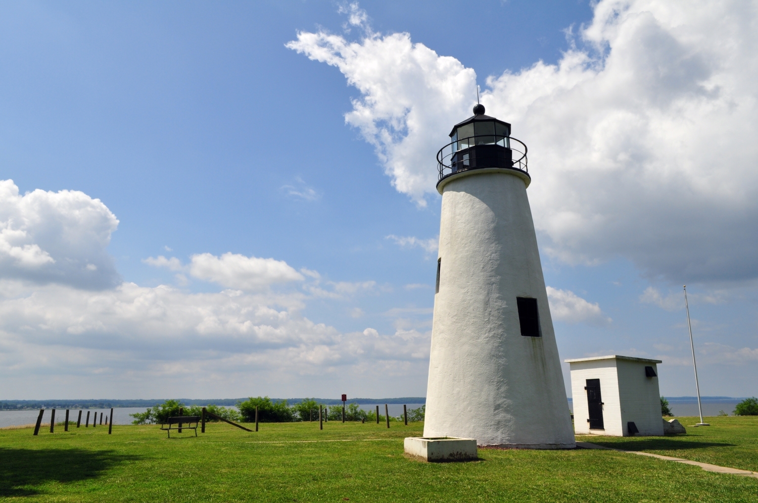 Turkey Point Lighthouse sits atop a 100-foot bluff and offers stunning views of the Chesapeake Bay.