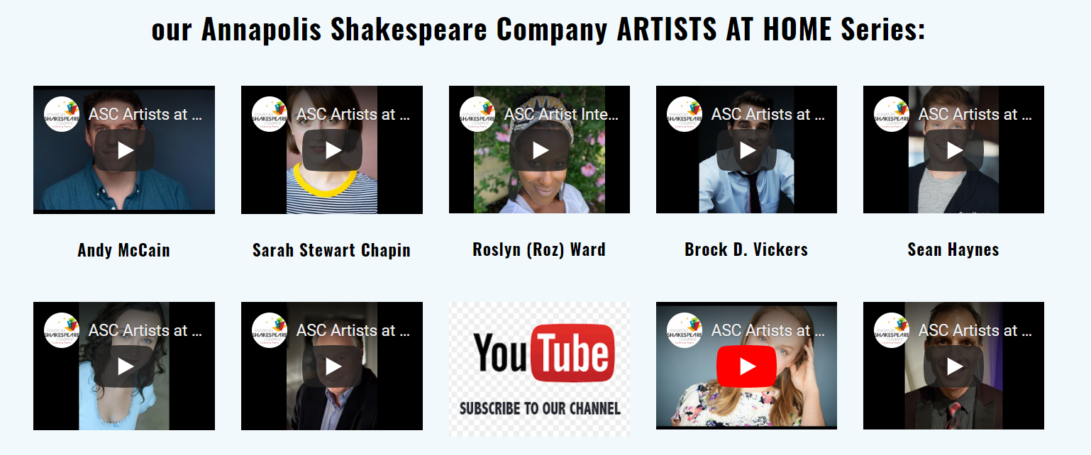 Annapolis Shakespeare Company On-Line