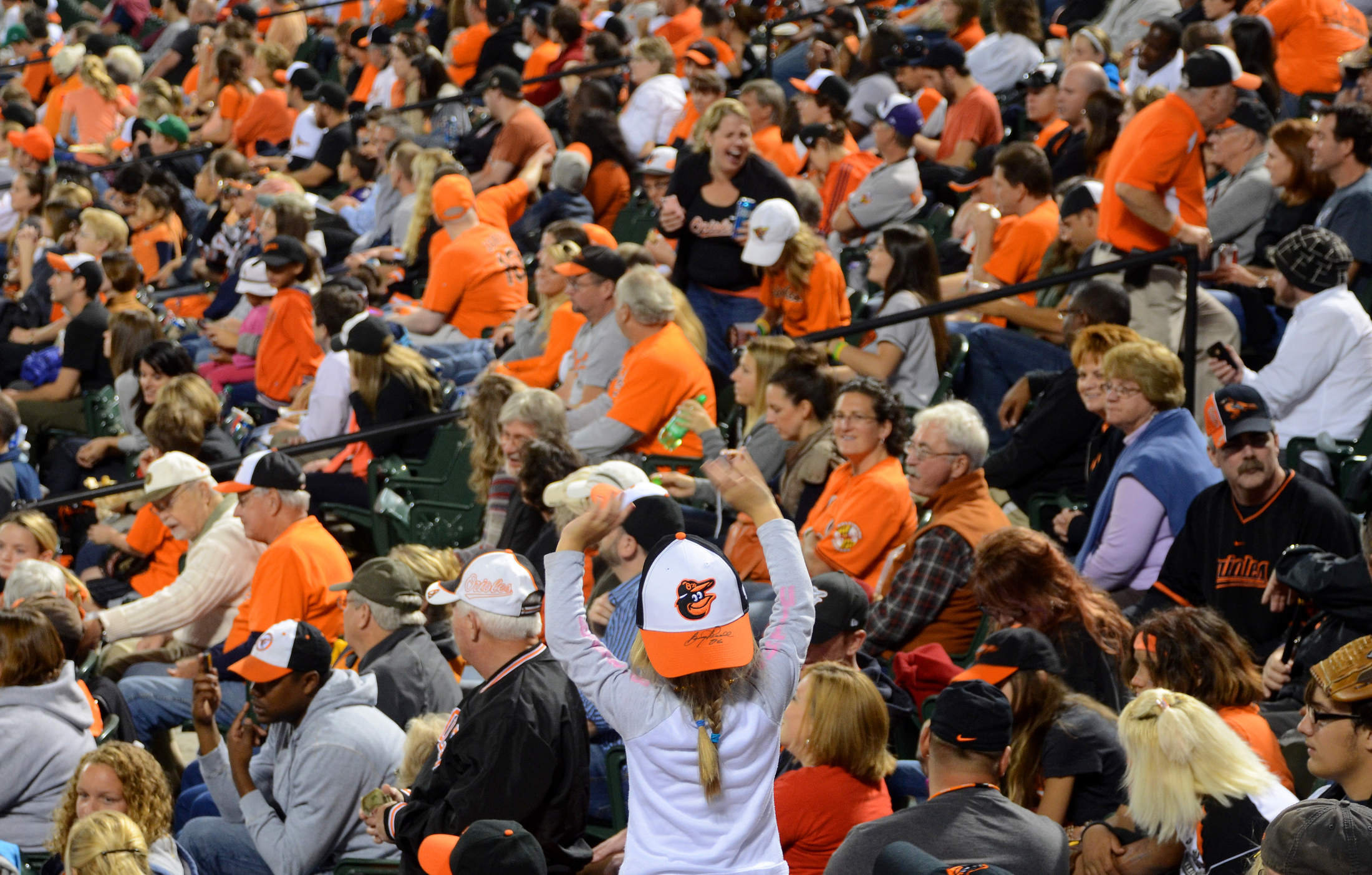 Ball Snatch at a Baltimore Orioles Game