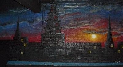 Stage at Cafe 611's spacious restaurant &amp; banquet hall. Photo