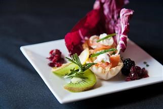 Elegantly displayed entree at the Carriage House Inn. Photo