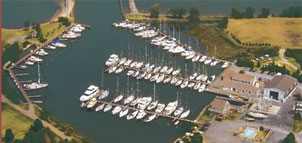 Aerial  view of marina Photo
