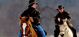 People riding horseback Photo