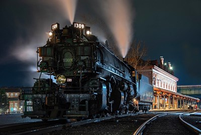 Western Maryland 1309 pauses for water at Cumberland Station Photo