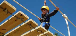 Child on Chipmunk Challenge Course Photo