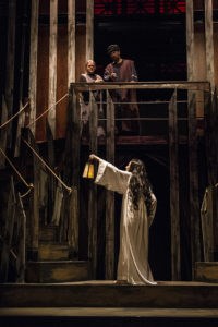 performance of woman with lanturn Photo