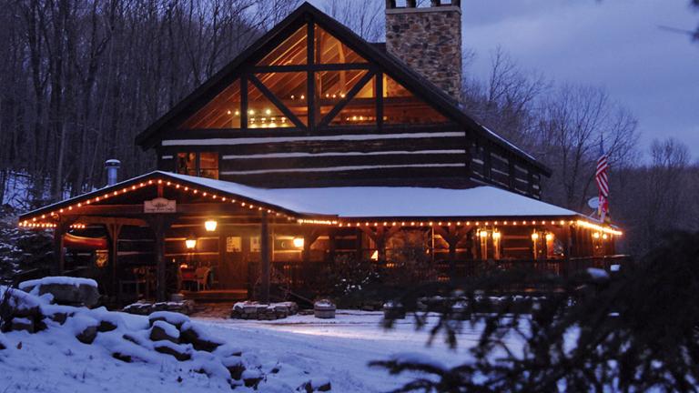 Lodge in winter