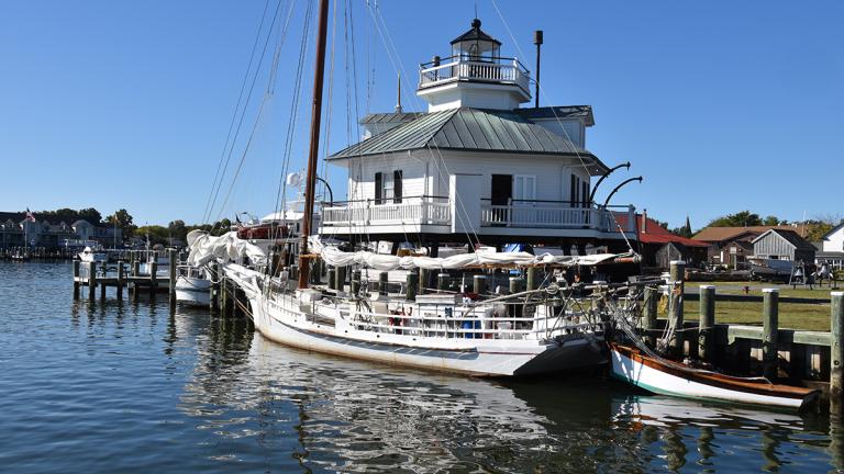 Lighthouse and boats