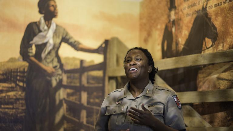 Harriet Tubman Underground Railroad Visitor Center with Ranger