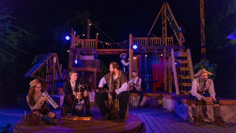 Theater actors on stage