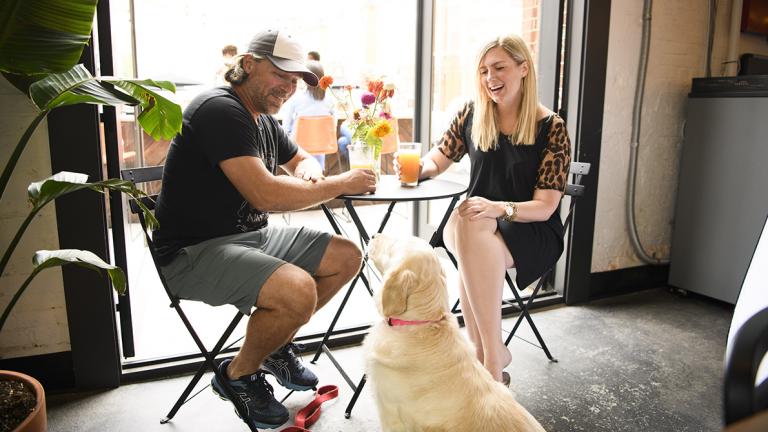 Fells Point Couple with Dog