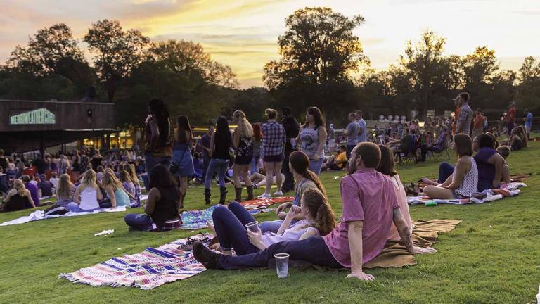 Merriweather Post Pavilion Fans Spread Out on the Lawn