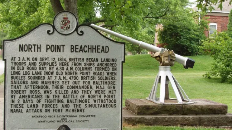 North Point Beachfront War of 1812 Historic Sign