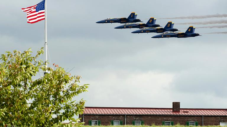 Blue Angels Fly by Fort McHenry